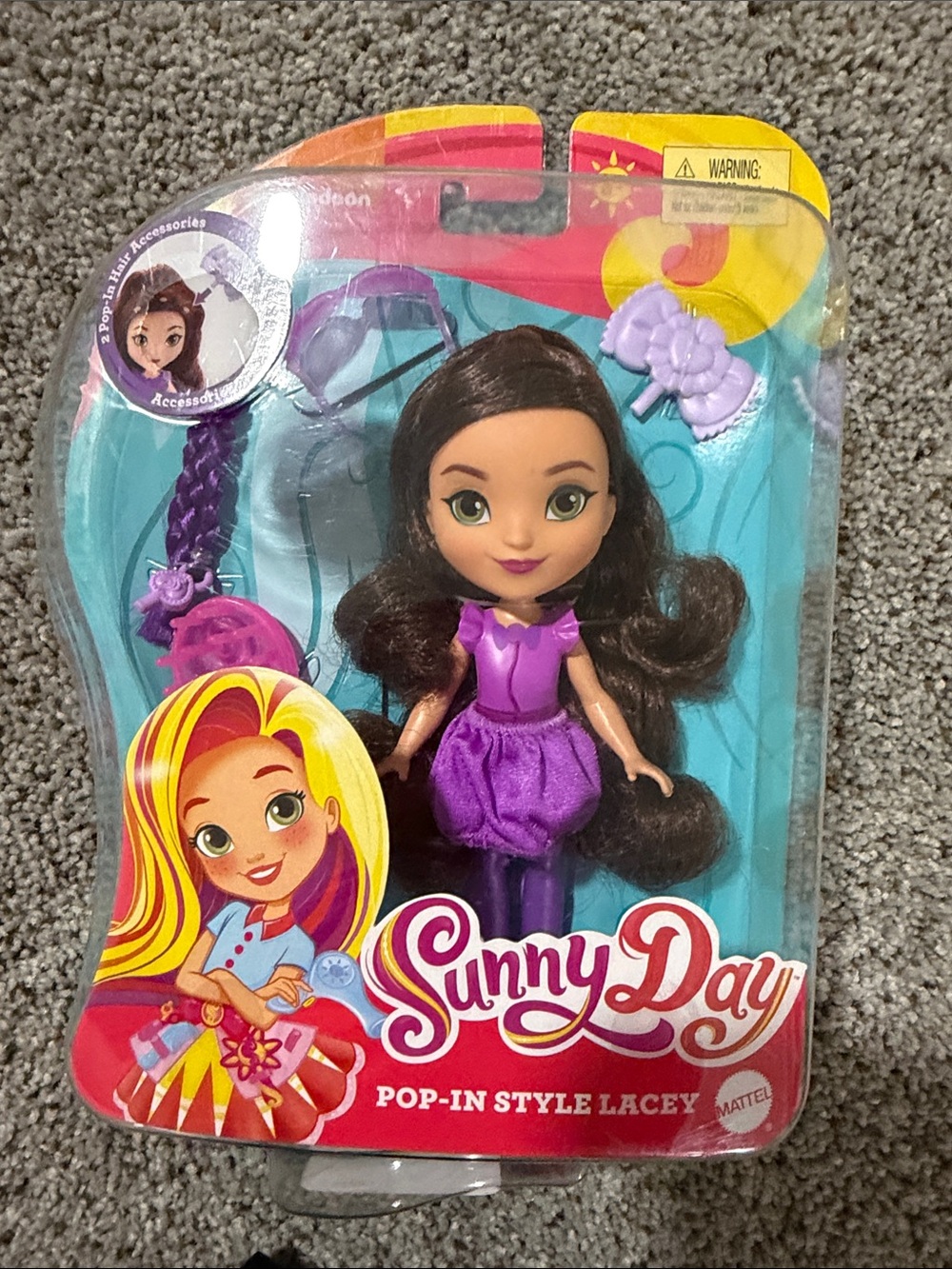 Mattel Sunny Day Pop-In Style Lacey Doll in Purple Outfit